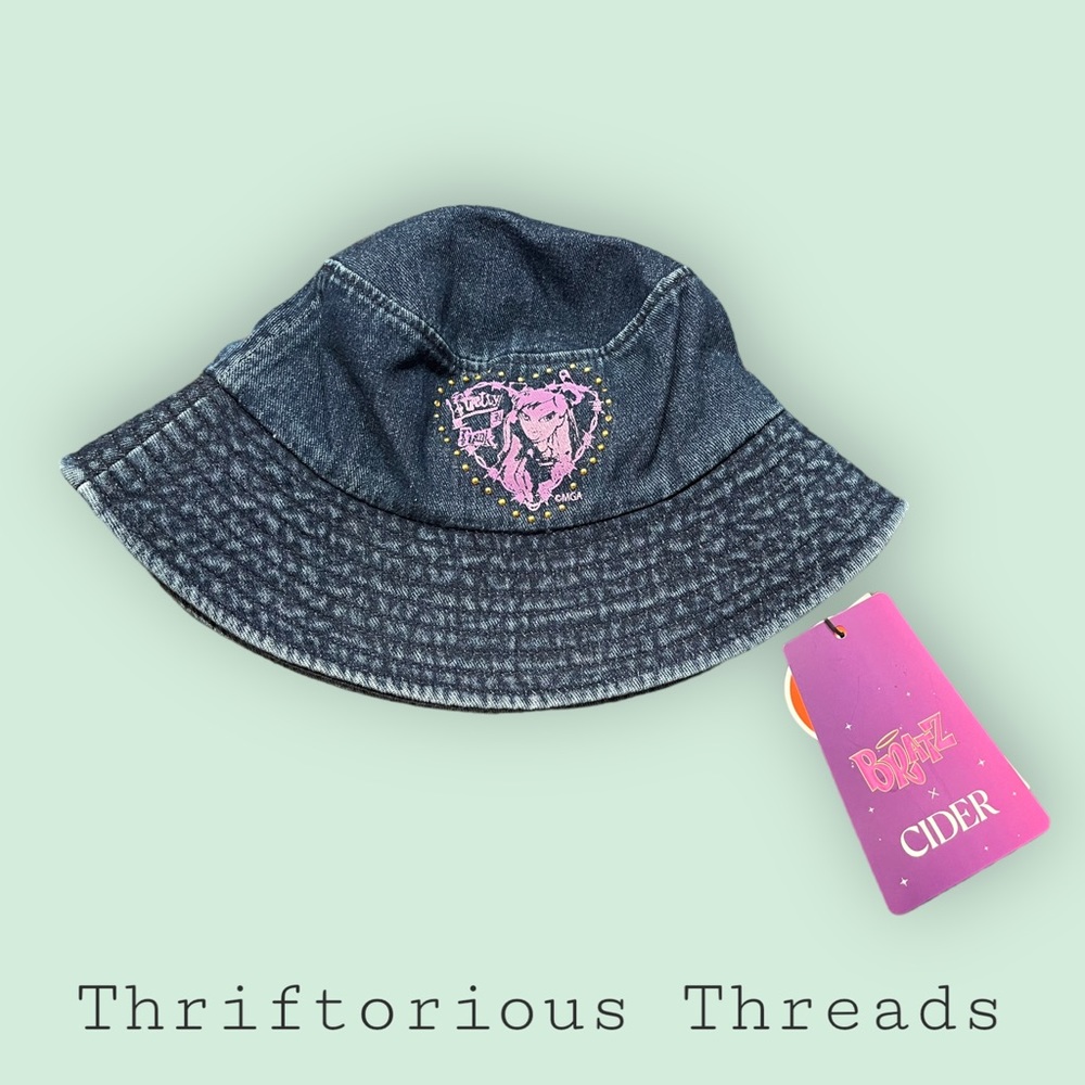 NWT Cider X Bratz Pretty N Punk Denim Bucket Hat - Picture 2 of 6